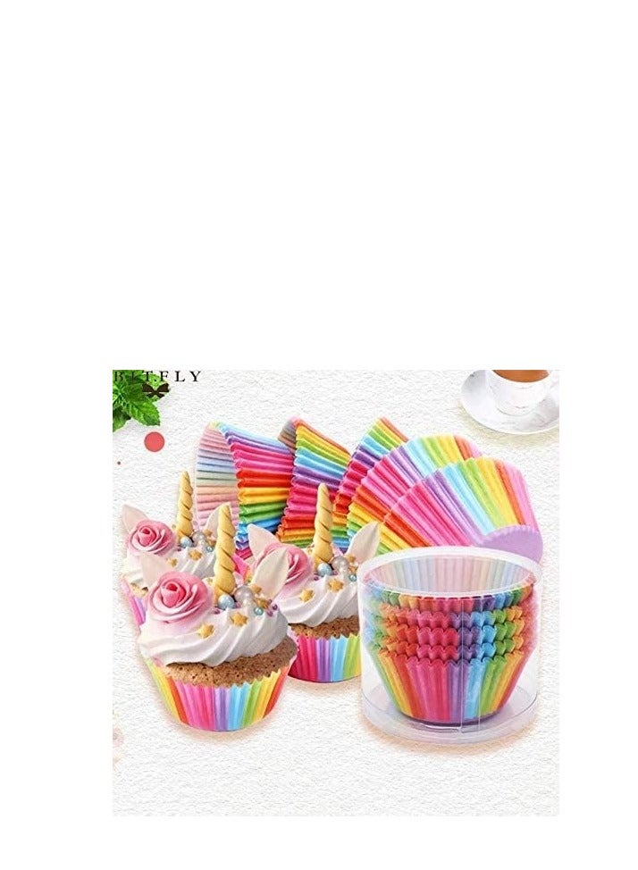 100Pcs/set  Cupcake Baking Paper Cases Cake Box,Disposable Muffins Baking Cupcake Mould 6.8x5x3cm - Rabbit - Image 3