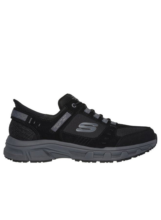 SKECHERS Men's Oak Canyon Consistent Winne Hands Free Slip-in Sneaker, Black/Charcoal, 45 EU - Image 2
