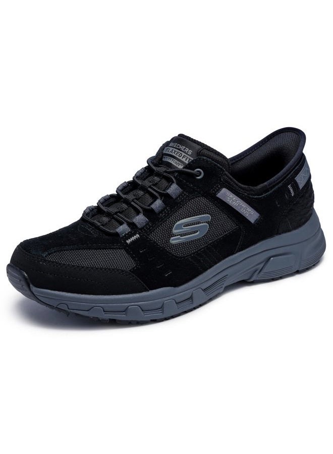 SKECHERS Men's Oak Canyon Consistent Winne Hands Free Slip-in Sneaker, Black/Charcoal, 45 EU - Image 4