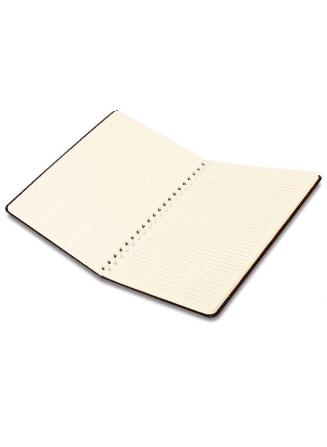 FIS Executive Bonded Leather Spiral Notebook, Size: 265x200mm, 72 Sheets, Round Corner, Sewn Cover, 70 gsm Ivory Paper, Burgundy Color, Pack in Gift Box-FSNBSEXIVBLBU  - Image 3