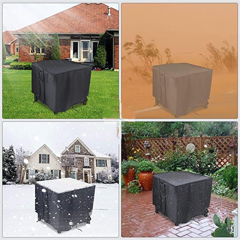 Fire Pit Cover Waterproof Firepit Square Cover Windproof Ripstop Firepit Table Outdoor Fireplace Cover - Image 3