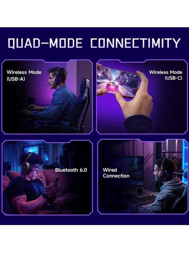 Picun Wireless Gaming Headset, 7.1 Surround Sound Gaming Headphones Bluetooth ENC Noise Canceling Mic, Bluetooth Headset for PC PS5 PS4 Mac Switch - Image 4