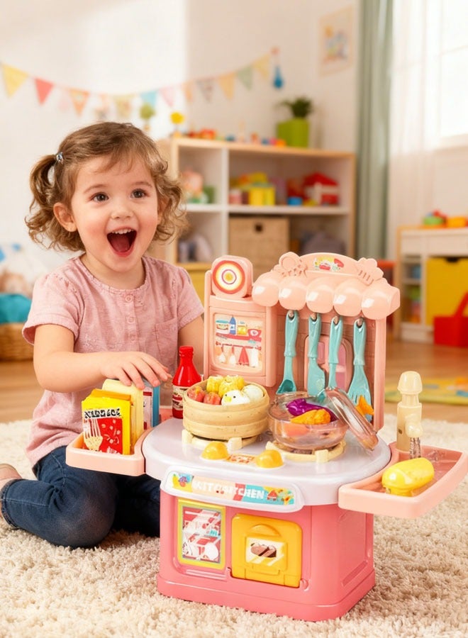 Kitchen Playset for Kids,Simulation Kitchen Cooking Play Set, Rich Realistic Details ,Separable Design Kids Pretend Kitchen Toys,Play Kitchen Toys Set For Toddlers Indoor Games,toys for boys,toys and games - Image 3