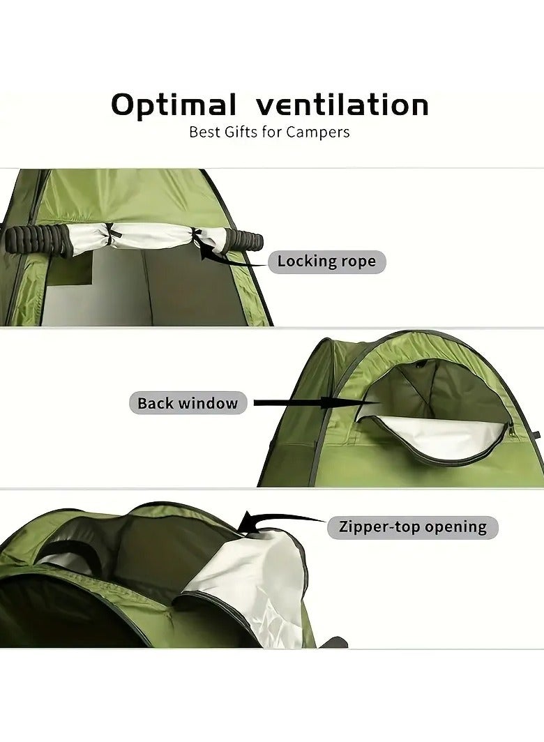 Oakura Pop-Up Toilet Tent – Portable Privacy Shelter in Green - Image 2