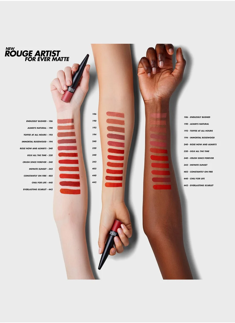 MAKE UP FOR EVER Rouge Artist For Ever Matte Lipstick - 240 - Rose Now And Always
