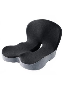 LOKIPA Seat Cushion and Lumbar Support Pillow, Memory Foam Office Chair Cushions for Back and Butt, Car Seat Cushions Back Support Pillows with Washable Cover, Reduce Pressure On Tailbone, Relieve Pain  - Image 1