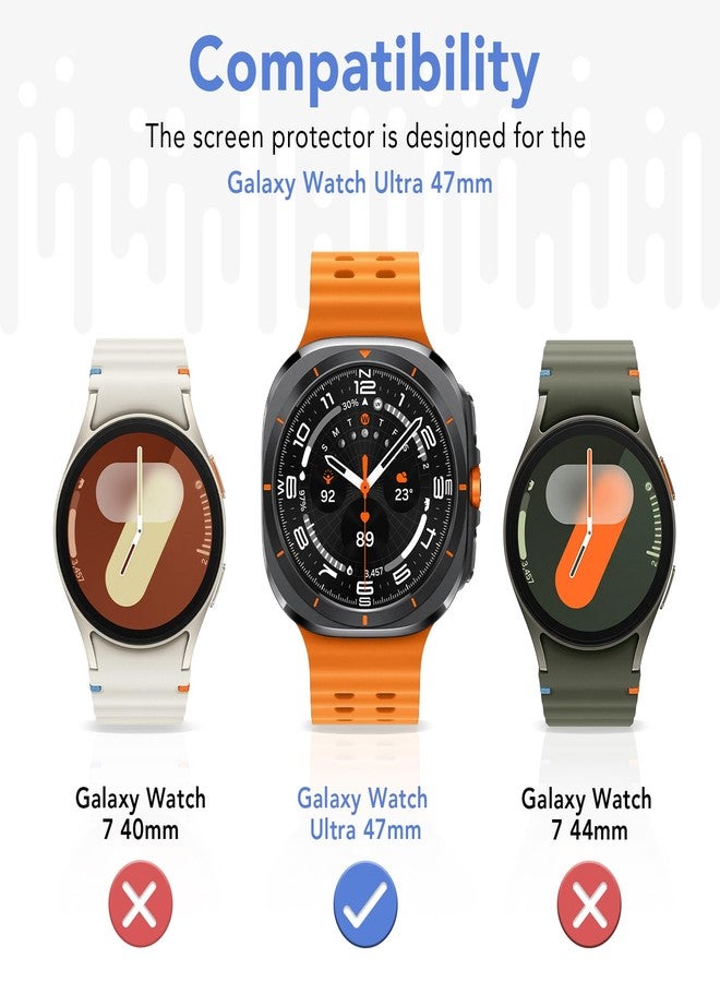 SPGUARD 2 Pack Samsung Galaxy Watch Ultra 47mm(2025/2024) Screen Protector,Auto-alignment Installation Kit Accessories Tempered Glass Screen Protector for ONLY Samsung Galaxy Watch Ultra 47mm(2025/2024) - Image 2