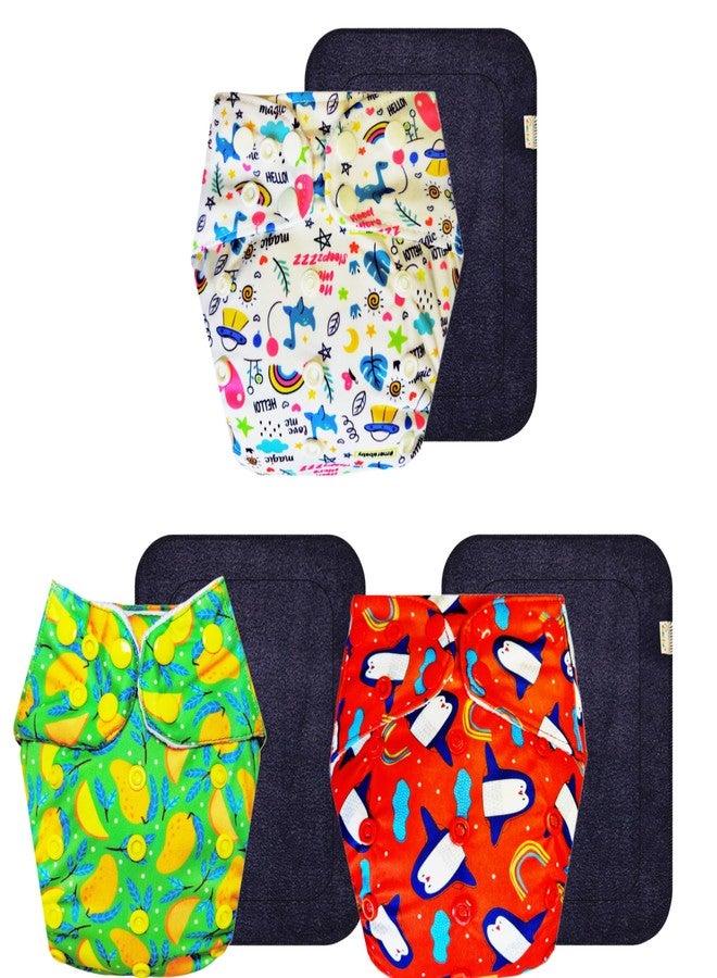Dumbledo Premium Cloth Diaper with Gray Insert (Pack of 3) | Soft & Gentle | Breathable | Adjustable Snaps | Designed by Moms | 3 Months - 3 Years | Unisex Baby - Image 1