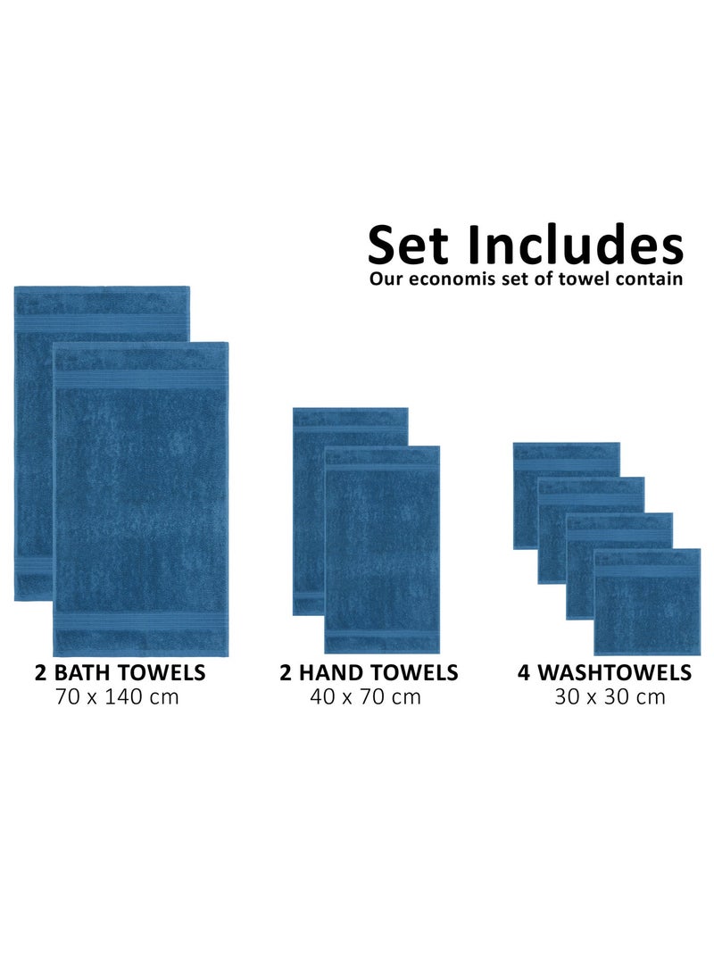 Bliss Casa 8 Piece Towel Set; 2 Bath Towels, 2 Hand Towels and 4 Washcloths - 550 GSM 100% Combed Cotton Quick Dry Highly Absorbent Thick Bathroom Towels - Soft Hotel Quality for Bath and Spa - Image 2