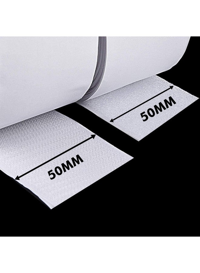 LifeKrafts Self Adhesive Hook & Loop Tape (White Color-2M*50mm Hook & Loop), Sticky Back Fastening, Heavy-Duty Nylon Adhesive Mounting Tape for Couch Cushions, Guitar Pedal, Art & Crafts Projects - Image 2