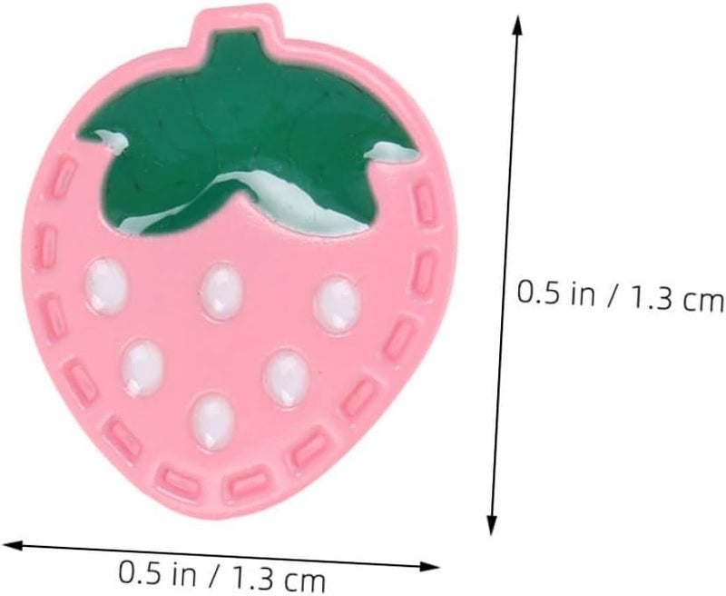 FENICAL 20pcs Pink Strawberry Resin Sewing Buttons for Clothes Decorative Cartoon Fruit Buttons for Cardigans, Coats, and DIY Craft Projects - Image 2