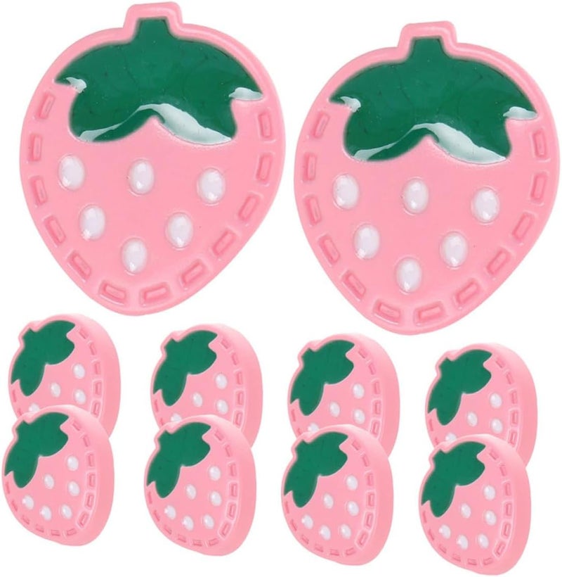 FENICAL 20pcs Pink Strawberry Resin Sewing Buttons for Clothes Decorative Cartoon Fruit Buttons for Cardigans, Coats, and DIY Craft Projects - Image 1