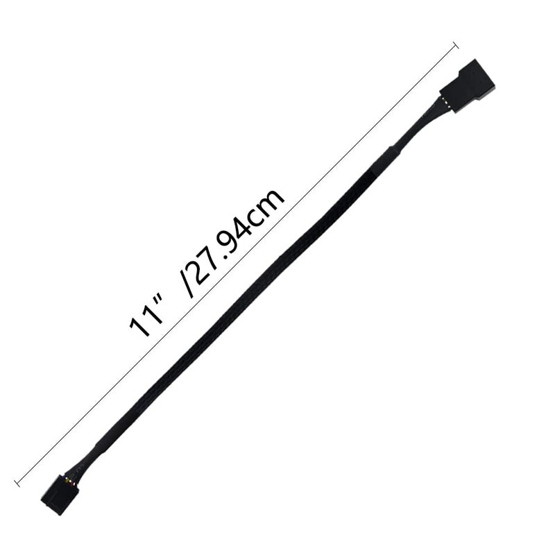 WMYCONGCONG 10 PCS 10" 4 Pin Fan Extension Power Cable Computer PC Fan Power Extension Cable for PWM Fan Computer ATX Case - Image 2