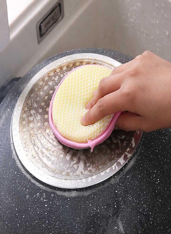 Teensery 20 Pcs Washing Dishes Sponges Double-Sided Dishwashing Sponge Scrubber Round Non-Scratch Scrub Sponges Pads Kitchen Cleaning Tools for Dishes, Pots, Pans, Sink, Basin - Image 3