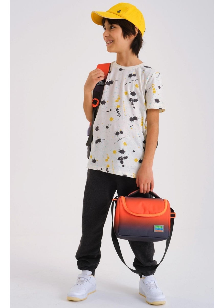 CORAL HIGH Kids Orange Gray Color Transition 3-Piece School Bag Set  - Image 5