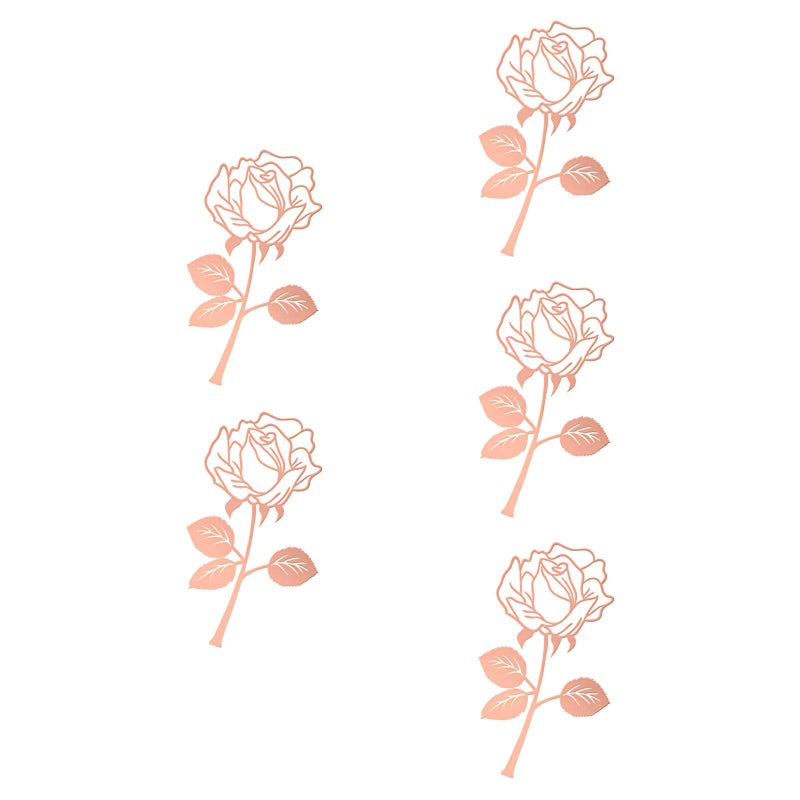 5pcs Metal Bookmark Flower Shaped Bookmark Delicate Students Bookmarker - Image 5