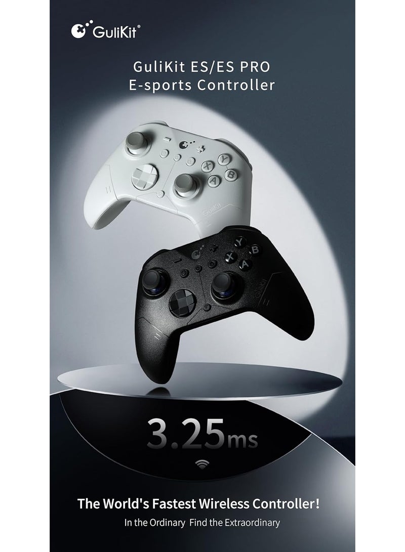 GuliKit ES PRO Wireless E-Sports Controller – Ultra Low Latency (3.25ms), 4000-Level TMR Joysticks, Multi-Platform (Switch/Switch 2/Windows/Android) - Image 2