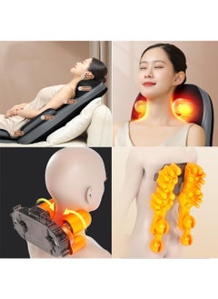 XiuWoo Massage Seat Cushion With Heat,Electric Deep Tissue Shiatsu Kneading Back Massage Chair Pad,5-In-1 Synchronous Massage,With 10 Sets Of Kneading Heads, with Car Adapter For Home Office Travel Use  - Image 3