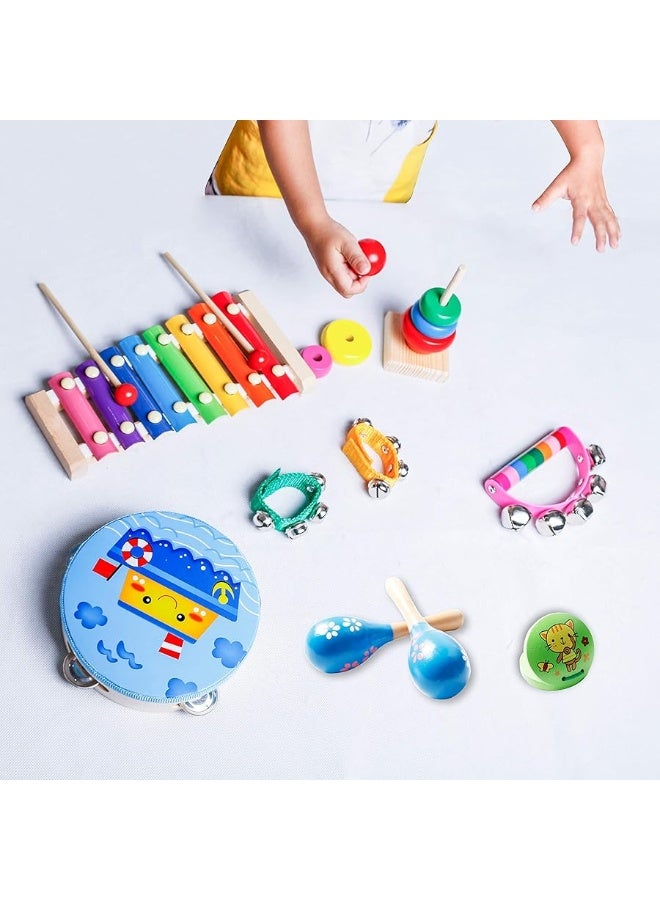 Childom Kids Musical Instruments For ToddlersBaby Musical Toys For ToddlersKid Toys For Girl GiftsFirst Birthday Gifts For BoysKids XylophoneMaracas For BabyWooden Instruments Toddler Toys With Bag - Image 5