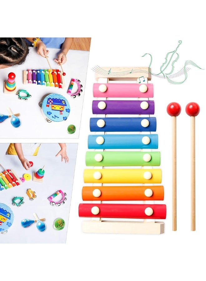 Childom Kids Musical Instruments For ToddlersBaby Musical Toys For ToddlersKid Toys For Girl GiftsFirst Birthday Gifts For BoysKids XylophoneMaracas For BabyWooden Instruments Toddler Toys With Bag - Image 2