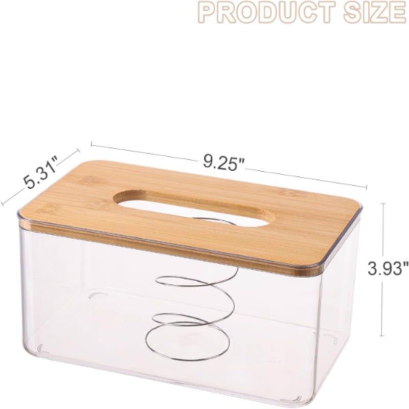 Transparent Acrylic Tissue Holder 18x11.8x10cm Rectangular Dispenser - Sleek Minimalist Design Paper Organizer for Bathroom Kitchen Home - Image 4