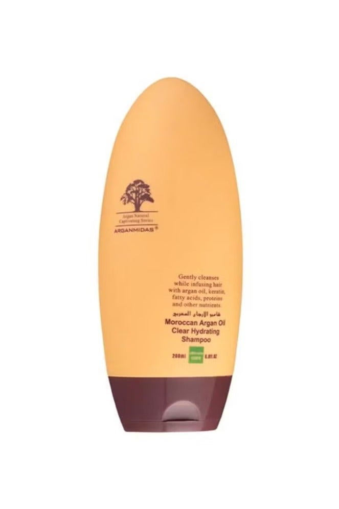 Arganmidas Moroccan Argan Oil Clear Hydrating Shampoo 200ml - Image 1