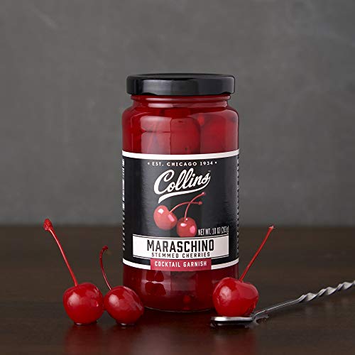 Collins Chicago Collins Stemmed Maraschino Cocktail Cherries - Royal Anne Cherries Garnish for Cocktails, Manhattan and Old Fashioned Mix, 10oz - Image 5