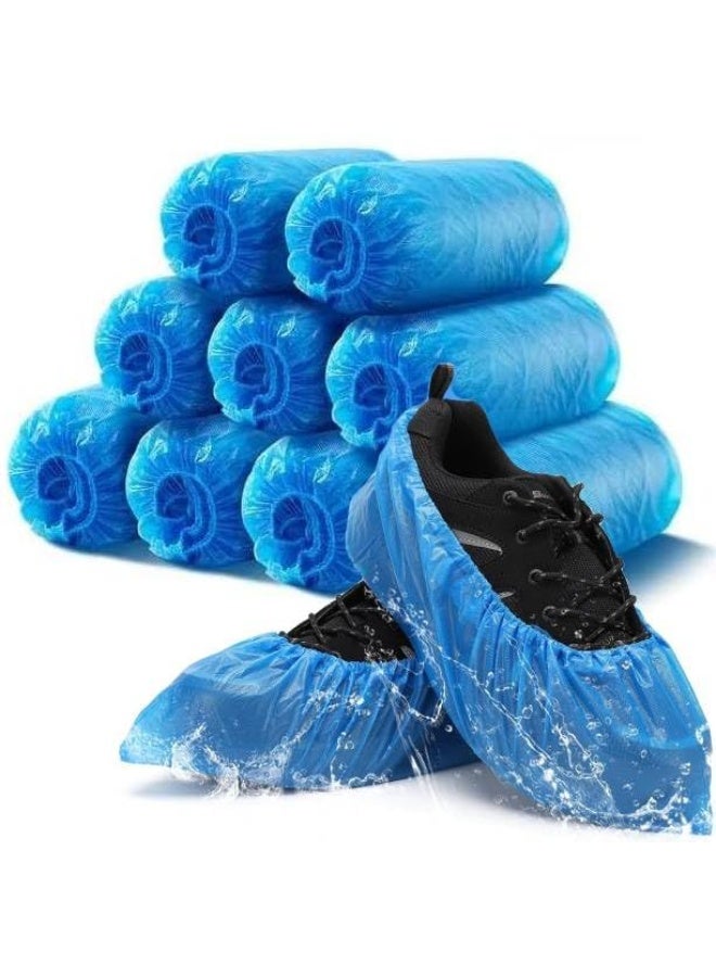 MOMENT Shoe Covers Disposable Non Slip for Indoors 100 Pack(50 pairs) Recyclable Shoe Booties Waterproof Shoe & Boot Covers Durable Shoe Protectors Covers One Size Fits Most - Image 1