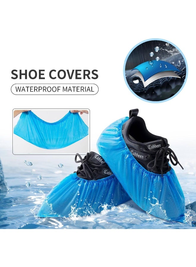 MOMENT Shoe Covers Disposable Non Slip for Indoors 100 Pack(50 pairs) Recyclable Shoe Booties Waterproof Shoe & Boot Covers Durable Shoe Protectors Covers One Size Fits Most - Image 4