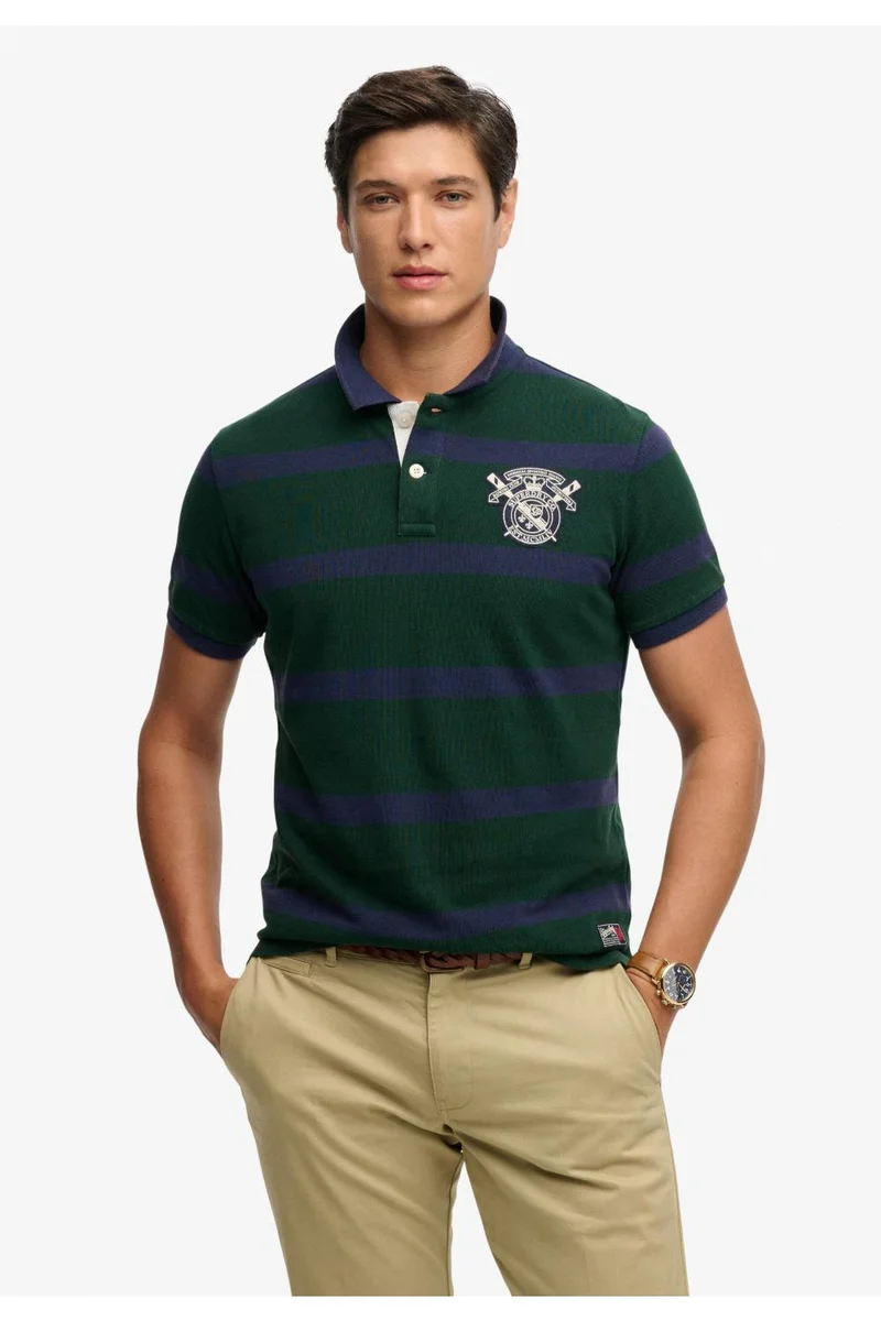 Superdry Crest Stripe Polo Shirt
