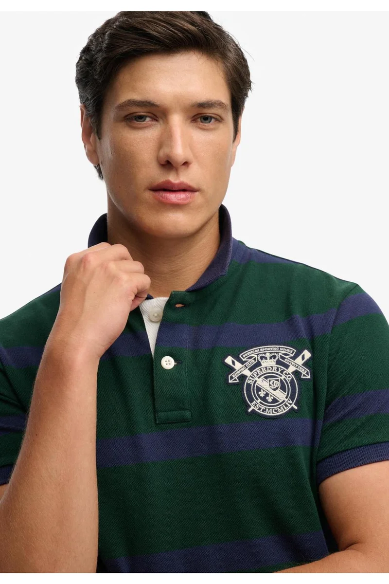 Superdry Crest Stripe Polo Shirt