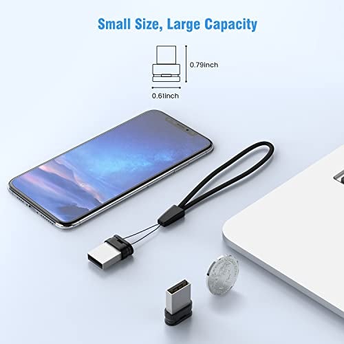 K&ZZ 16GB Mini Flash Drive 10 Pack 16G Small USB Drive with Lanyard Low Profile USB 2.0 Flash Drive 16 GB Tiny Thumb Drive Memory Stick (16GB, Black) - Image 2