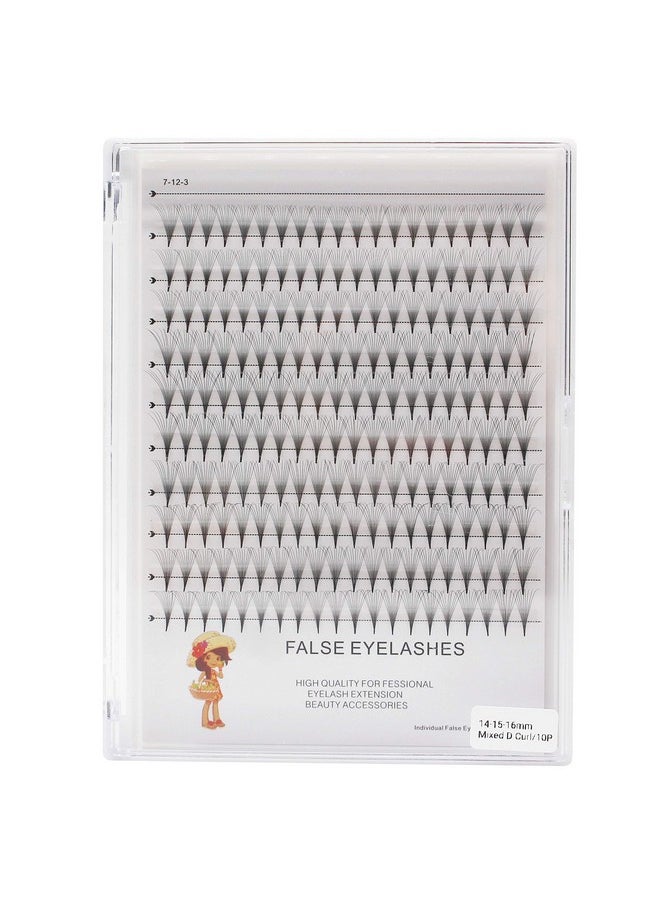 Vayator Large Tray 141516Mm Mixed Length 0.07Mm D Curl Premade Fans Lashes Pre Made Russian Volume Eyelash Extensions Long (121416Mm Mixed Length)  - Image 2