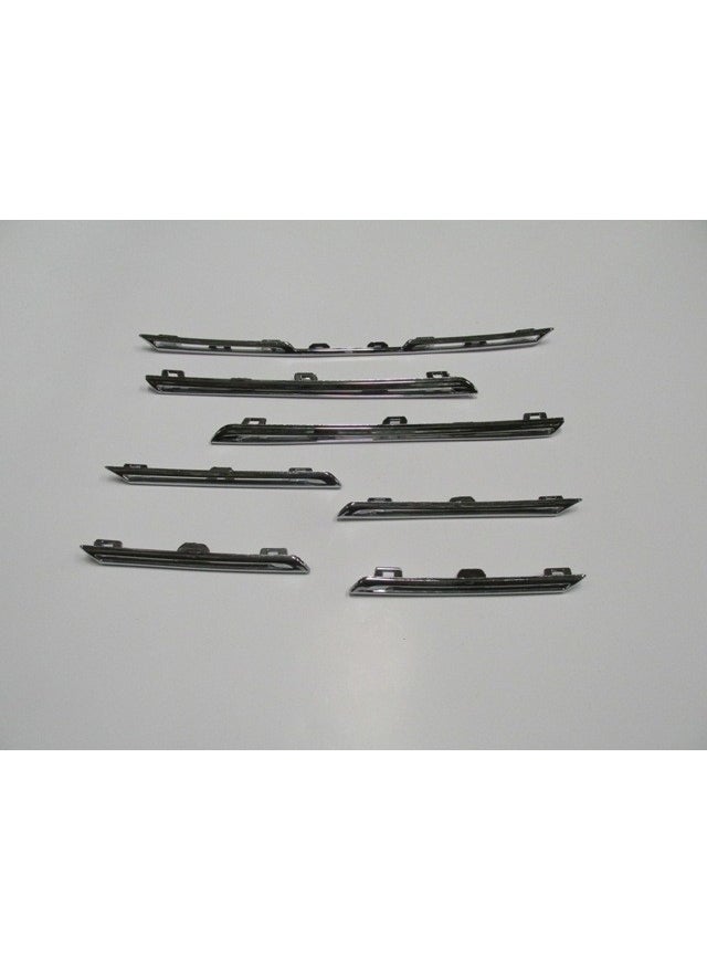 Tw Renault Megane- Iv- Sd/hb- 16/20; Front Grille Upper Strip Nickel Plated Set (7 Pieces) ( )  - Image 1