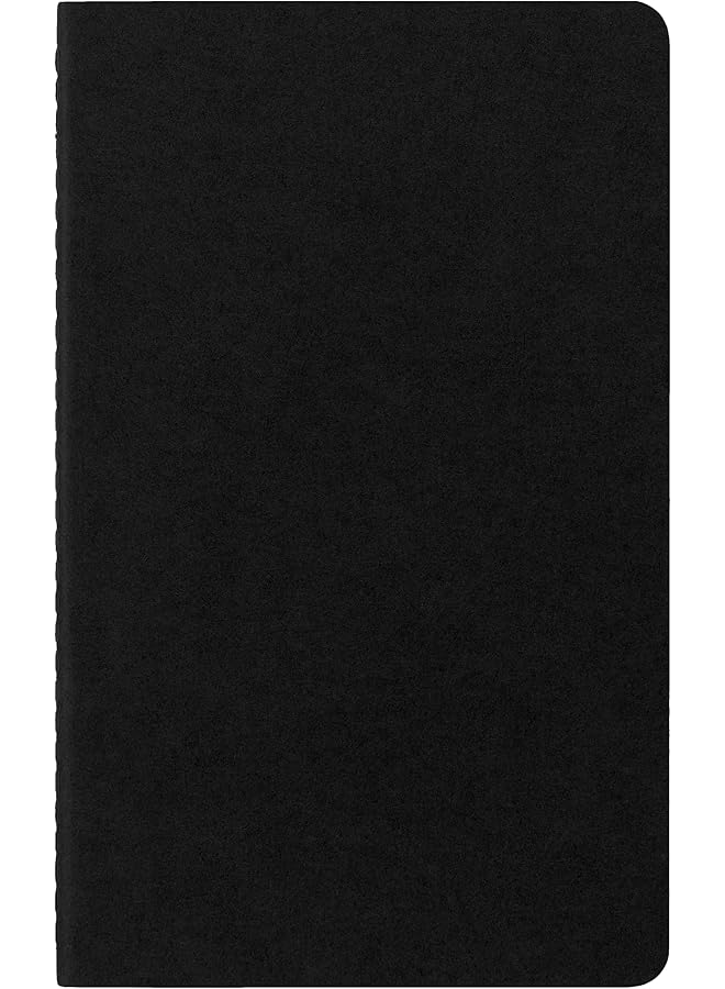 MOLESKINE Cahier Journal Soft Cover Large 5 Inch X 8.25 Inch Dotted Black 80 Pages Set Of 3 - Image 2