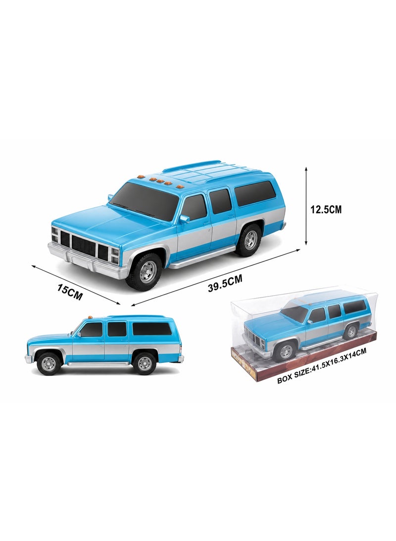 Rally Classic Vintage SUV Toy Car – American Retro Square Off-Road Vehicle Model in Blue u0026 Silver, 70s/80s Style Collectible Adventure Car for Kids u0026 Classic Car Enthusiasts - Image 5