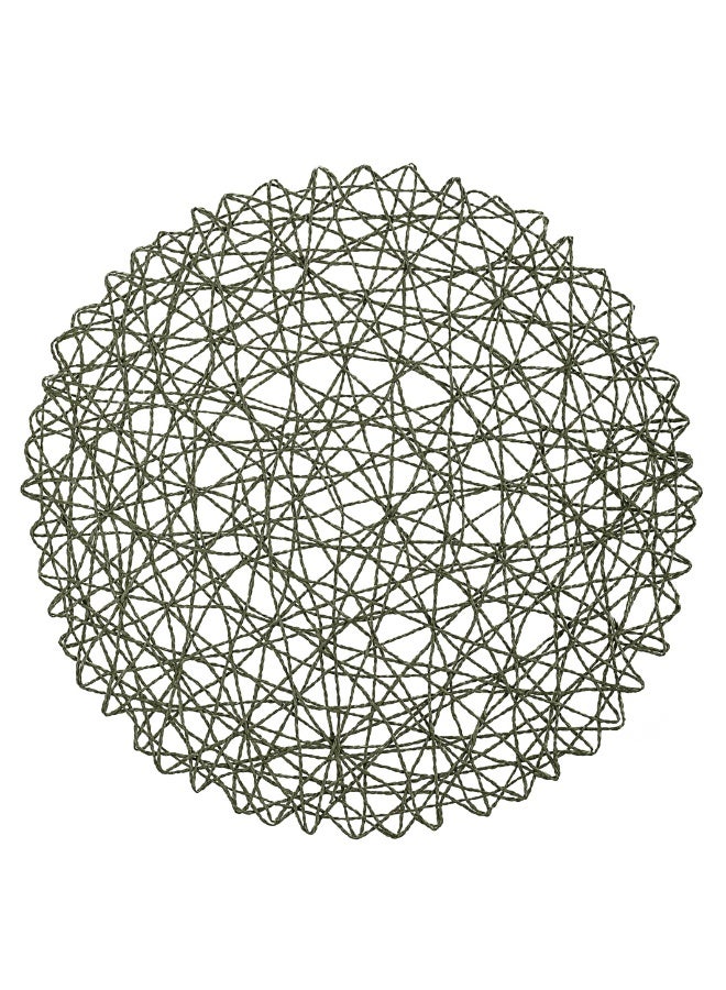 Restaurantware مفرش طاولة دوائر سبين ويف 15 بوصة، مجموعة من 6 مفرش طاولة مطبخ دائري - شبه قابلة للاستخدام مرة واحدة، مفرش دائري من ورق أخضر، متين، مفرش طاولة للمناسبات أو حفلات الزفاف - Image 1