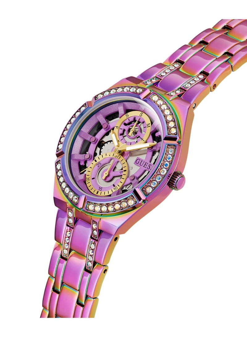 GUESS Allara Ladies Iridescent Iridescent Multi-function Stainless Steel Watch GW0604L4 - 36mm - Image 2