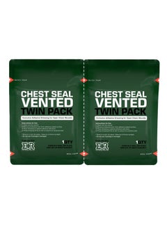 Ever Ready First Aid Ever Ready First Aid Vented Chest Seal with Quick Tear Twin Pack- 6.6” Square Occlusive Adhesive Dressing for Open Chest Wounds  - Image 1