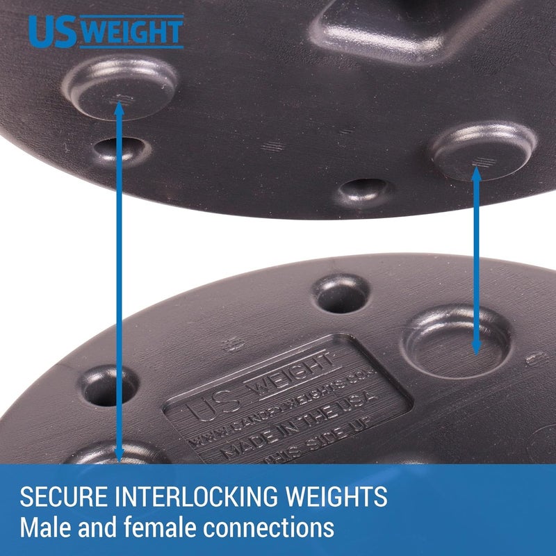 US Weight 30 Pound Canopy Weight Set of 4 with No-Pinch Design - Easy Installation and Removal to Secure Tents, Canopies, and Umbrellas at Outdoor Events - Image 3