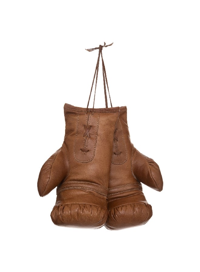 atmosphera Contemporary Decorative Loft Leather Boxing Gloves Showpiece Brown 14 x 25 x 7 cm 185986