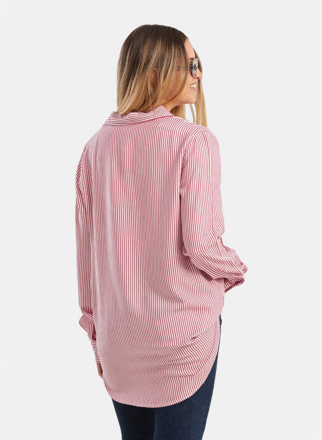 Carina Classic Striped Poplin Shirt - Image 2