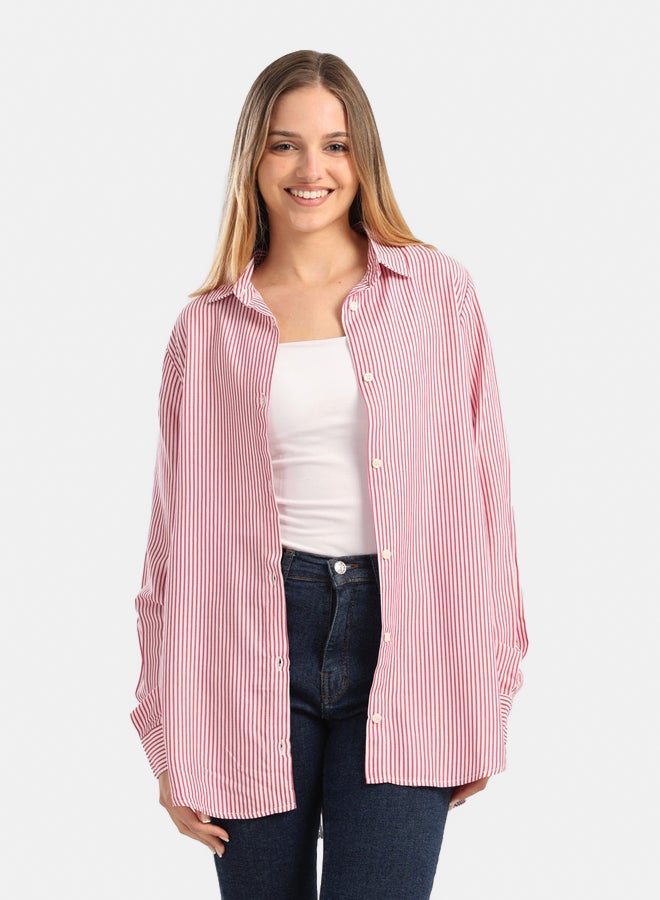 Carina Classic Striped Poplin Shirt - Image 5