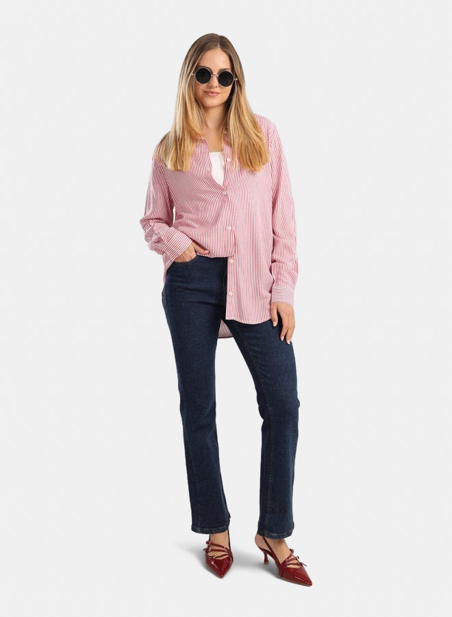 Carina Classic Striped Poplin Shirt - Image 4