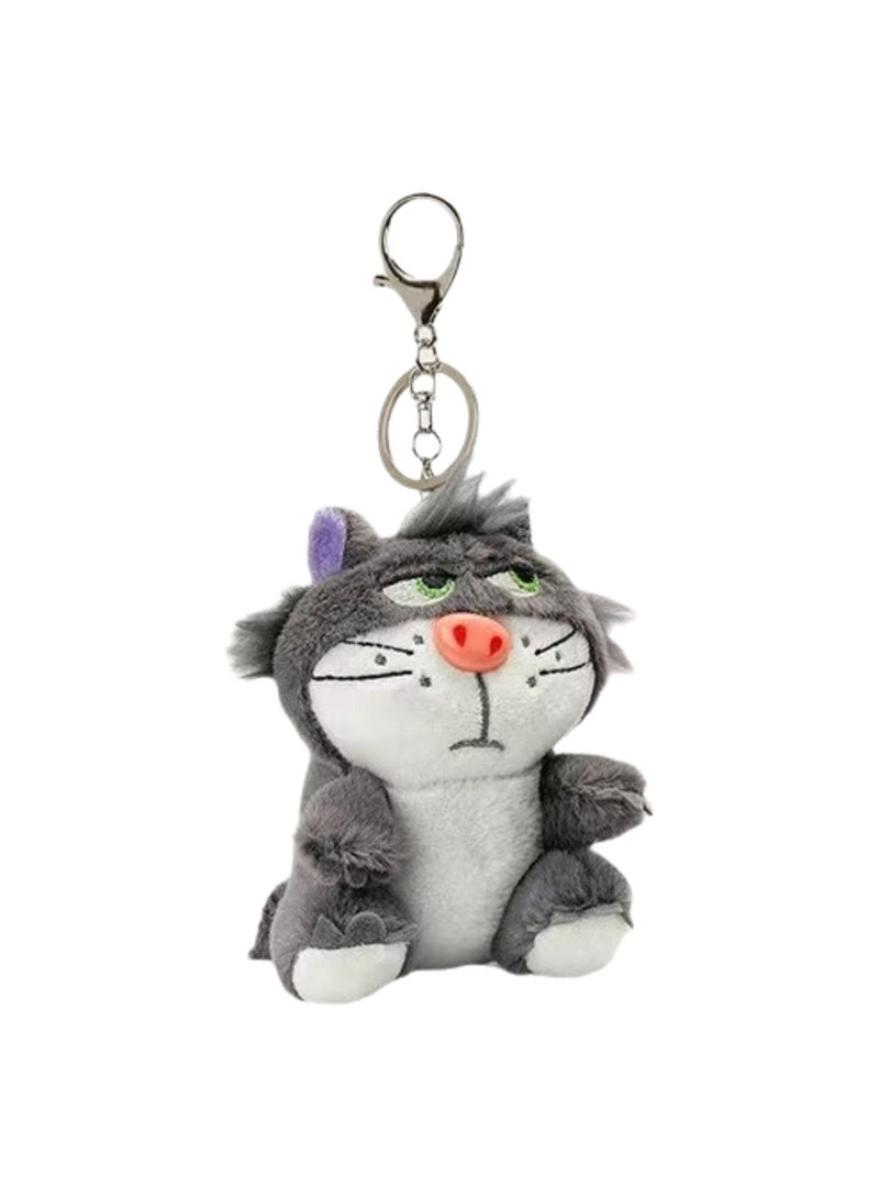 Cute Cartoon Kitten Plush Doll, School Bag Pendant Keychain Bow Doll Car Keychain Pendant - Image 1