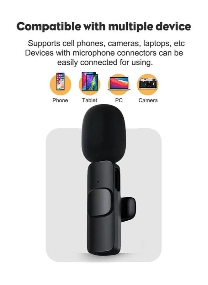 2 in 1 K8 Wireless Microphone, Digital Mini Portable Recording Clip Mic with Receiver for All Type-C Lightning Mobile Phones Camera Laptop for Blogging YouTube Online Class, Zoom Call - Image 5