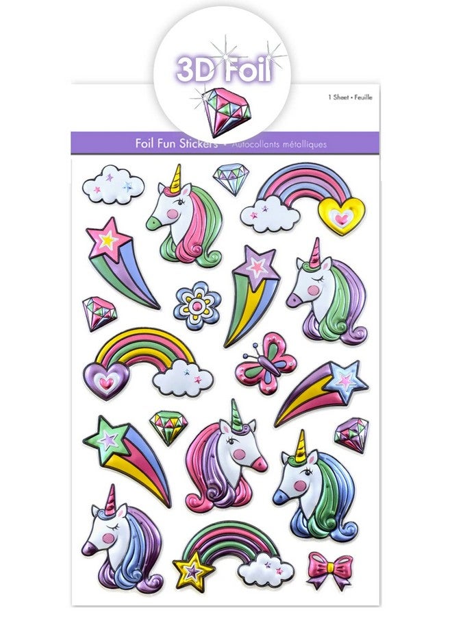 AoneFun Unicorn Stickers For Kids Cool Stickers Puffy Stickers Girl Stickers Unicorn Scrapbook Stickers Unicorn Craft Stickers Embellishments 3D Dimensional - Image 3