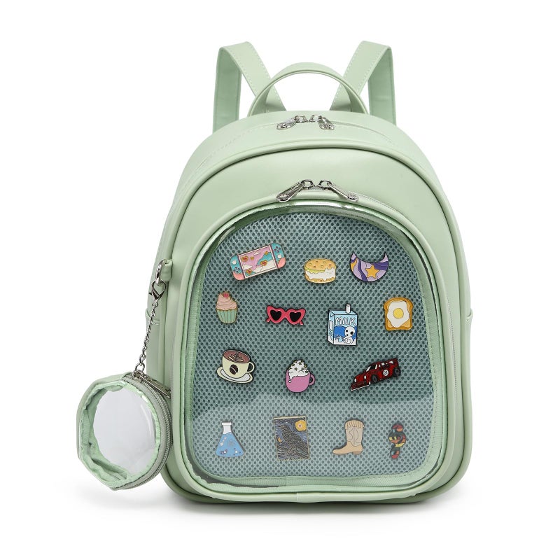 CHERRY SAUCE Kawaii Backpack PU Leather Ita Bag Aesthetic Cute Purse Pin Display - Image 1
