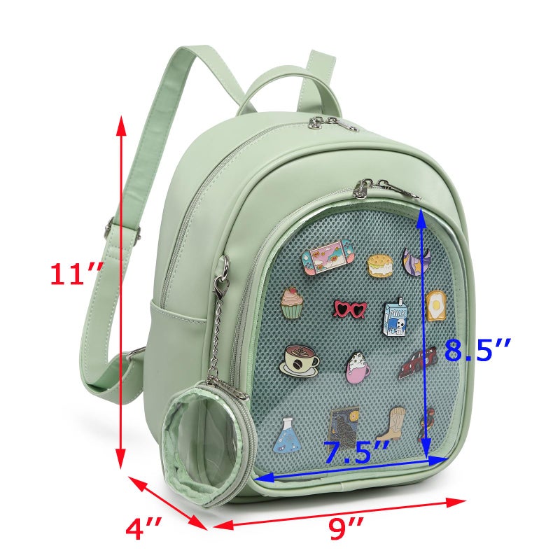 CHERRY SAUCE Kawaii Backpack PU Leather Ita Bag Aesthetic Cute Purse Pin Display - Image 2