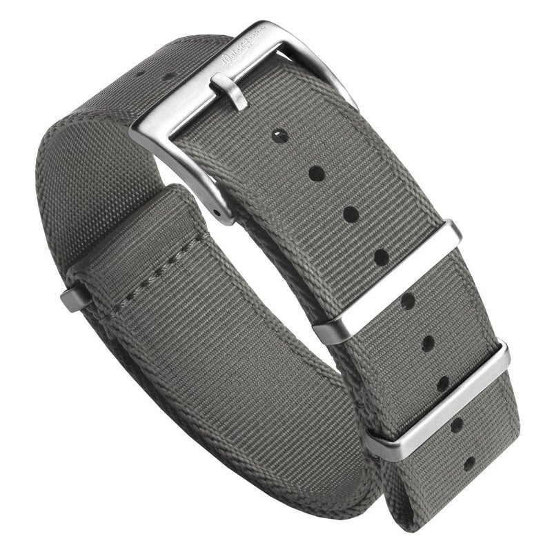 WatchGecko Swiss Quality Signature Military Nylon Watch Strap Nylon Mens Replacement Watch Band Rugged QuickDrying and Secure Wristwatch Strap for Outdoor Activities Grey 21 mm - Image 2
